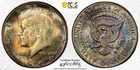 1964 50C Kennedy Half Dollar PCGS MS65 Dual Sided Toner - Rainbow PQ 🔥
