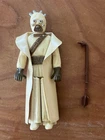 Vintage STAR WARS Tusken Raider Sand People Figure With Cloak / Gaffi  Stick
