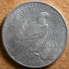1922-P 90% Silver American Peace Dollar, Silver Weight 0.7734 Oz, Circulated