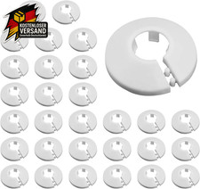 Heizungsrohr Rosette Weiß 16 mm Abdeckung Rohrverkleidung Set 30 Stück