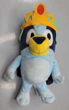 Bluey  Friends Royal Princess Bluey 8" Plush Dog w/ Cape and Crown Blue Heeler
