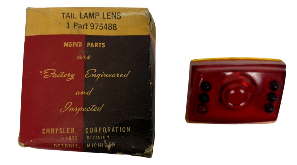 42 Dodge Deluxe Series D-22 Rear Right Passenger Side Tail Light Lens 975488 NOS - Image 2 of 4