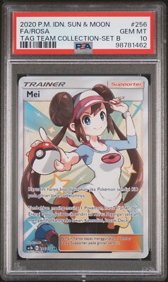 PSA 10 Gem Mint Rosa #256 (Mei) Indonesian Tag Team Full Art