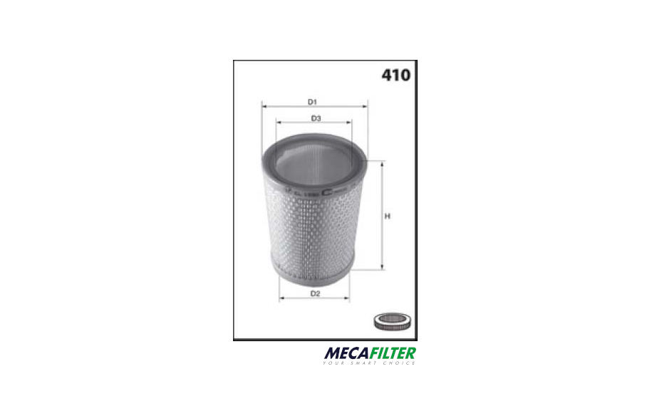 Mecafilter El3662 Air Filter For Citroën Xsara Xantia Zx
