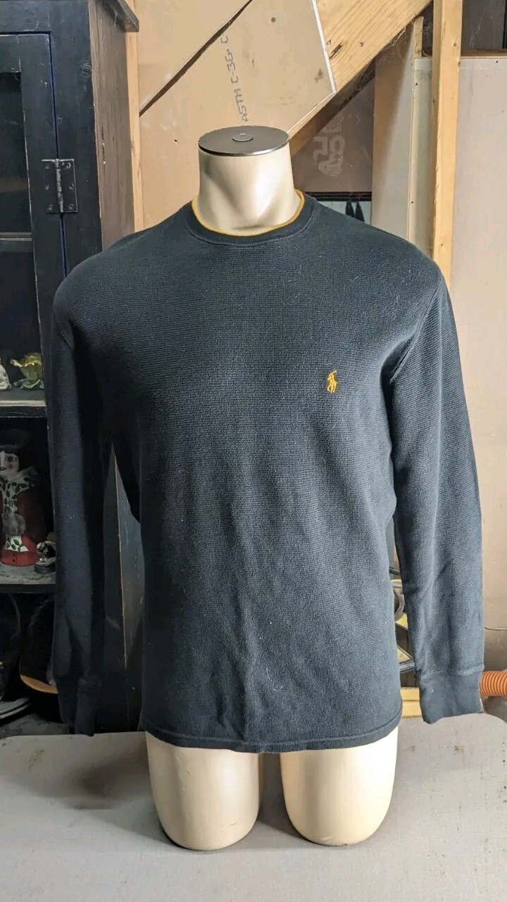 Polo Ralph Lauren Mini Pony 100% Cotone Punto V Girocollo Felpa Maglione...