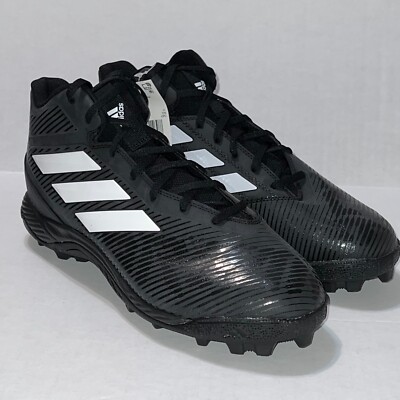 Mens Size 10 Black White adidas Freak Mid MD Wide Football Cleats