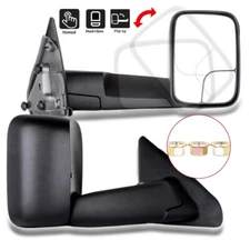 Pair Manual Tow Mirrors For 2002-2010 Dodge Ram 1500 2500 3500 Towing Side View