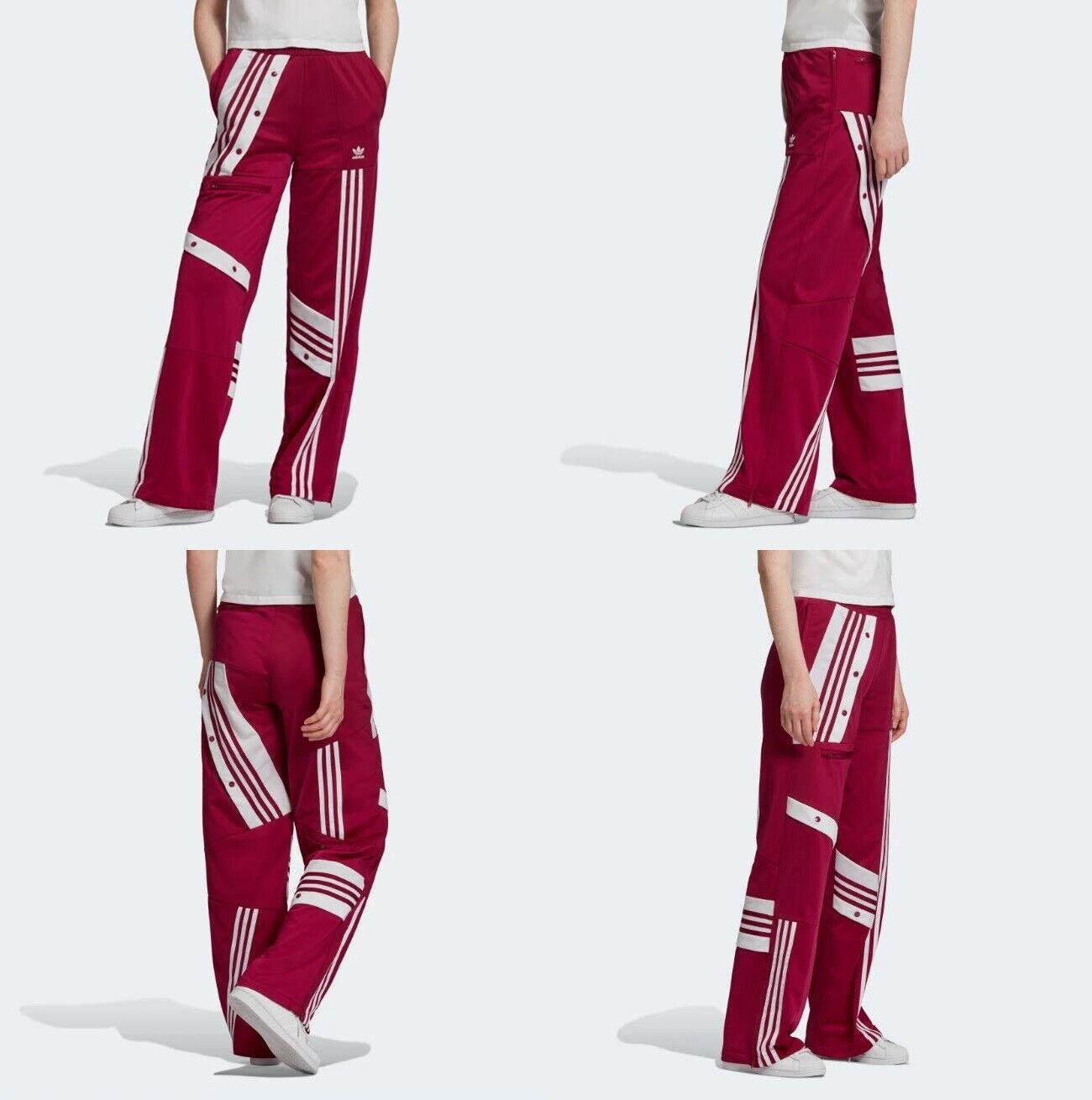 adidas Adicolor Red Tearaway Track Pants  Womens fashion blazer, Red adidas  pants, Fashion joggers