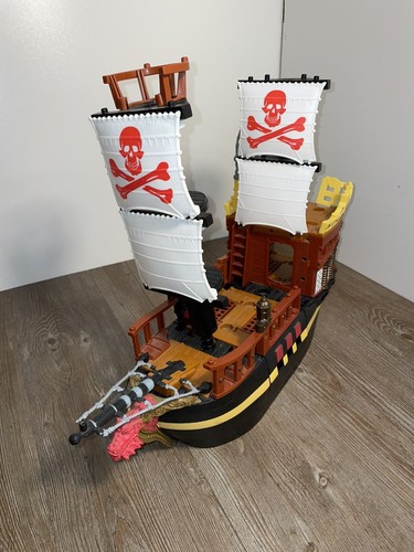 Fisher Price Imaginext Pirate Raider Ship 2002 barco negro - incompleto - Imagen 6 de 8
