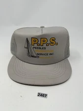 Vintage Rare "P.P.S.  PEEBLES  PRODUCTION  SERVICE INC." Snapback, Mesh Hat Cap