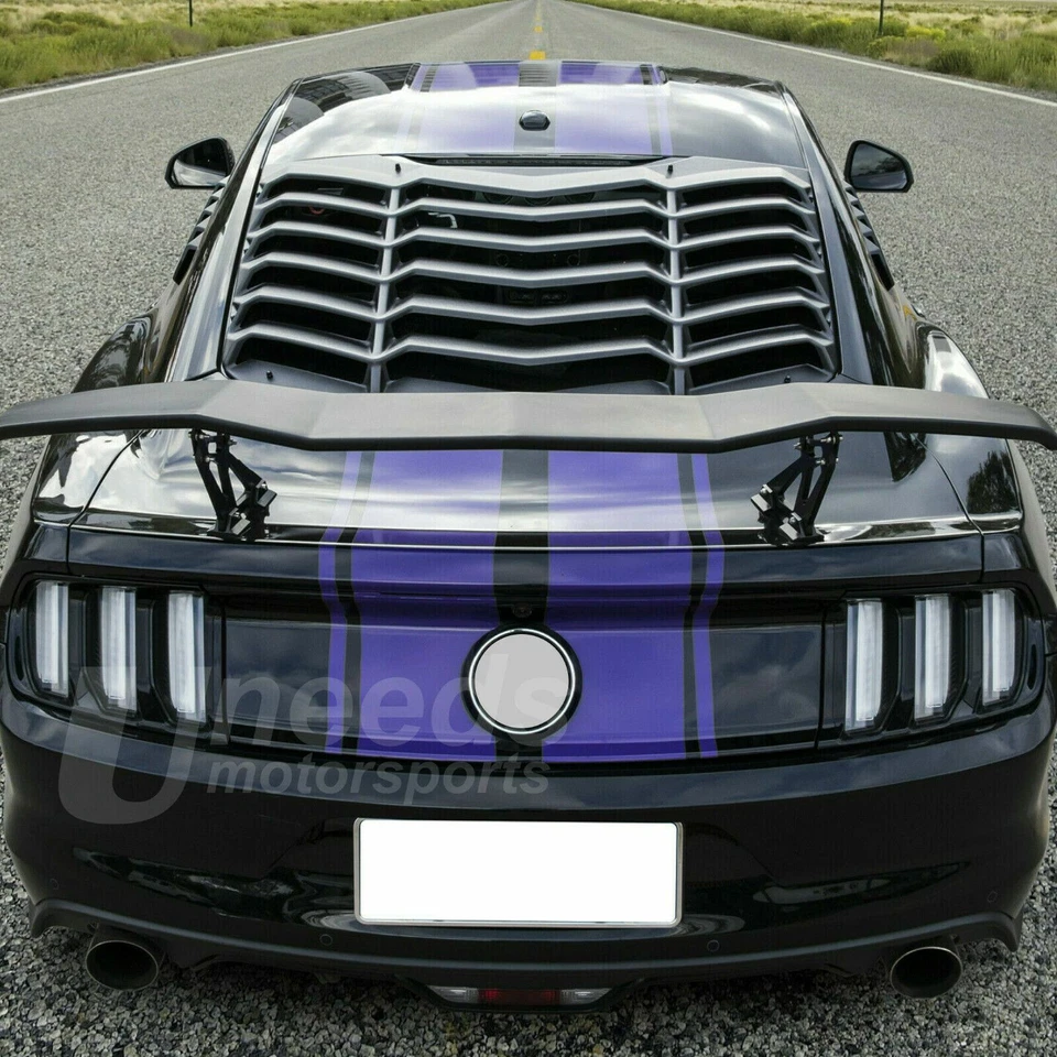 Alerón trasero negro imprimado estilo Lambo Fit Ford Mustang GT Foto 2 de 4