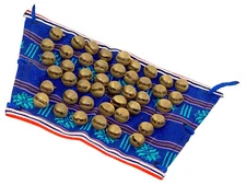 Large Brass Bell Ankle Leg or Wrist Band - Dancing Bells jingle rhythm, 44 bells