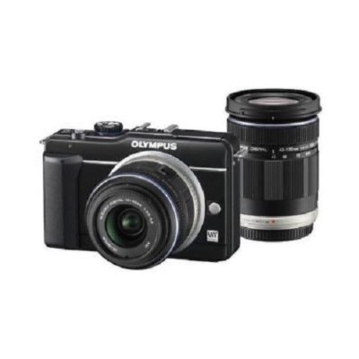 USED Olympus E-PL1S 12.3MP with 14-42mm + 40-150mm Black Excellent FREE SHIPPING