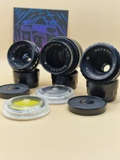 Set 3 lens Kiev-16U camera Mir-11M Vega-7-1 Tair-41M 4 Black Magic Pocket BMPCC