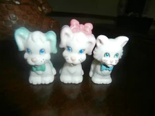 2 1991 Tyco Quint's Dogs  Puppies & 1 Kitten  2"