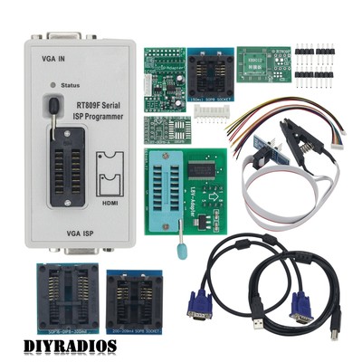 RT809F ISP USB Programmer Read-Write Program LCD Programmer + 11 Socket Adapter
