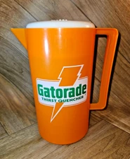 Vintage Orange Gatorade Thirst Quencher Classic Pitcher with Lid 2 QT? Plastic