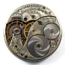 Vintage Elgin Grade 314 12s 15J Hunting Pocket Watch Movement lot.wf