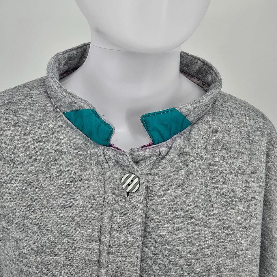 Chaqueta De Colección Años 80/90 "Be in the Current Seen" Gris Geométrico Grande (OSFA) Foto 2 de 4