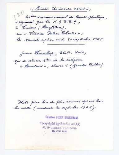 Male Bodybuilder Photo Competition 1968 Arax Gay Interest James Haislop - Bild 2 von 2