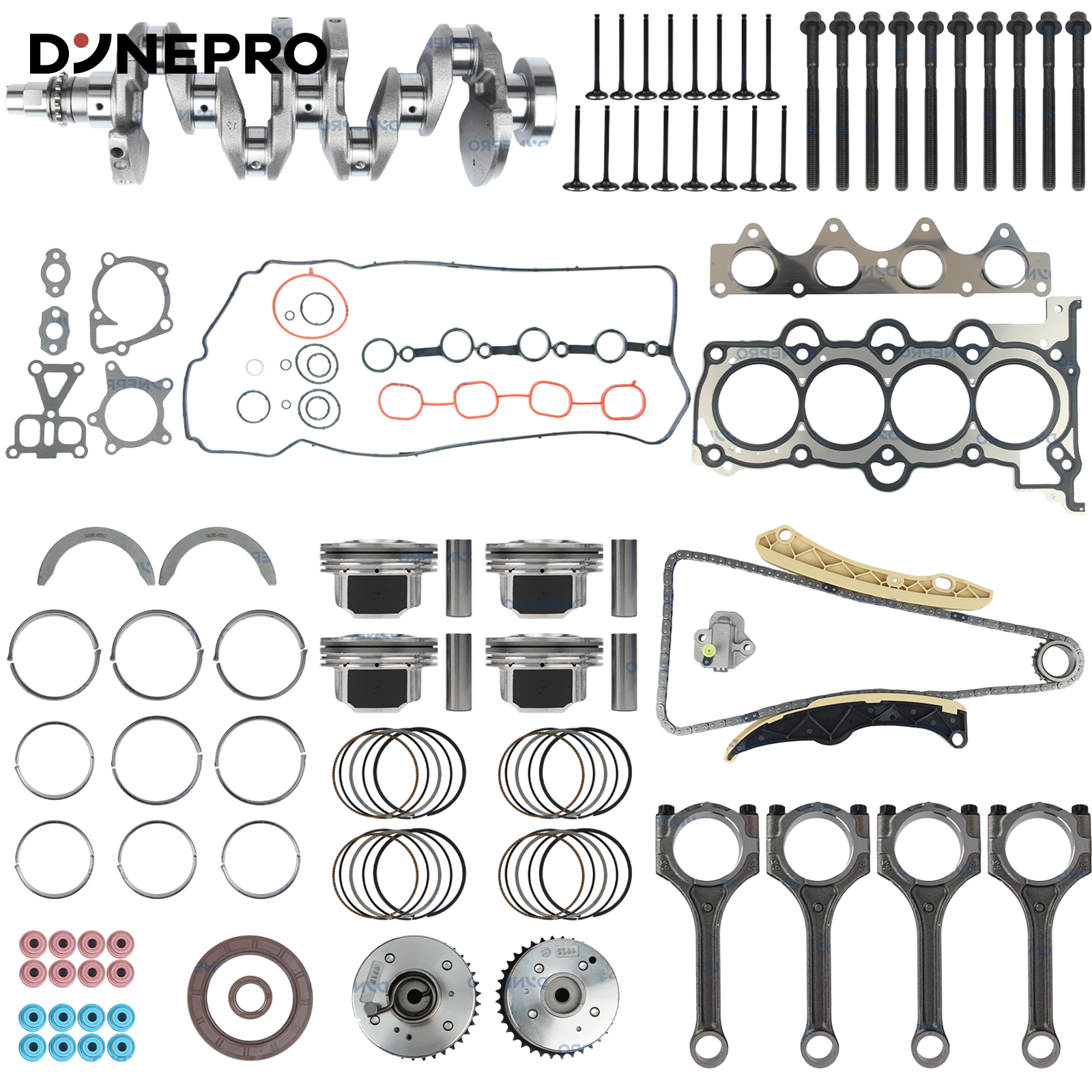 Hyundai 1.6L G4FD Engine Rebuild Kit with Crankshaft & Rods