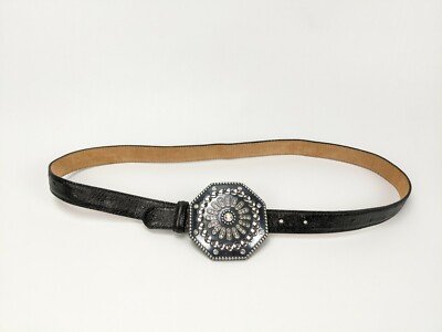 Tony Lama Leather Concho Belt Swarovski Crystals Western  display picture 1