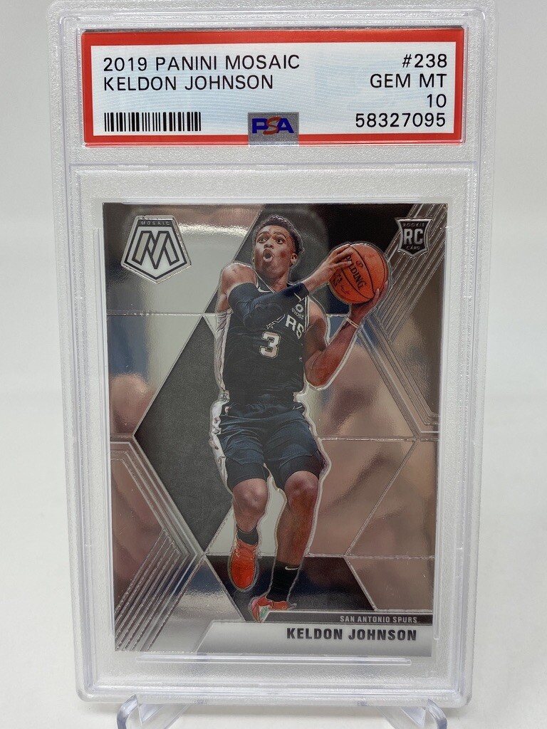 2019 Panini Mosaic #238 Keldon Johnson Rookie Card - PSA 10 view 7