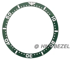 GREEN CERAMIC BEZEL INSERT FOR SEIKO 6309 7040 7049 SUWA TURTLE 6309A FULL LUME
