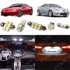 5x White LED lights interior package kit for 2000-2005 Toyota Celica TC6W