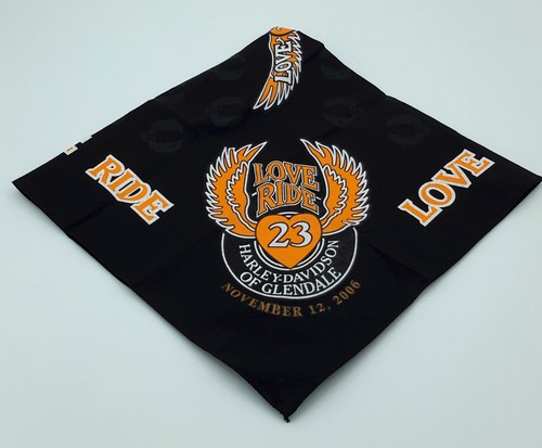 Harley Davidson of Glendale Ca 23rd Love Ride Bandana and Patch and Event Ticket - Picture 4 of 5