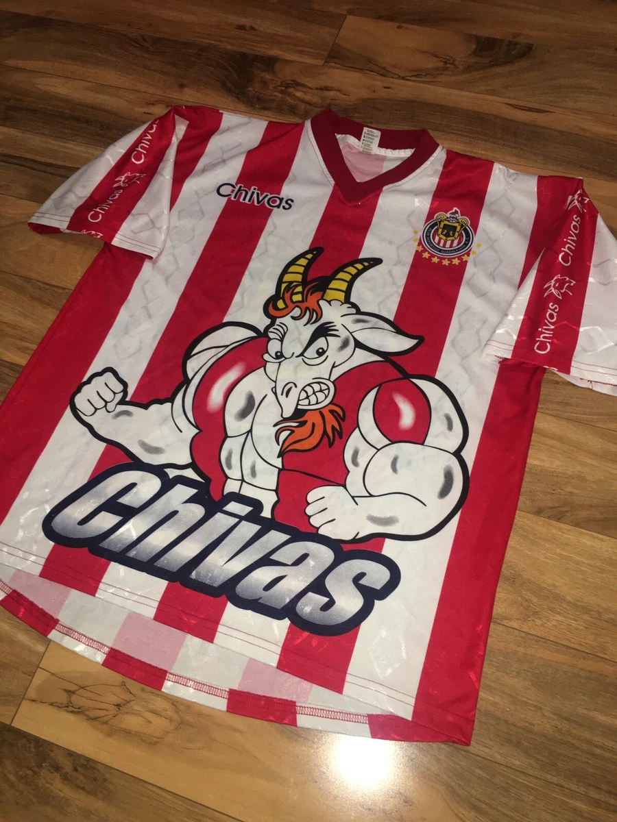 Vintage CHIVAS Del Guadalajara Mexico Paul Sport Soccer XL Jersey Fanimation