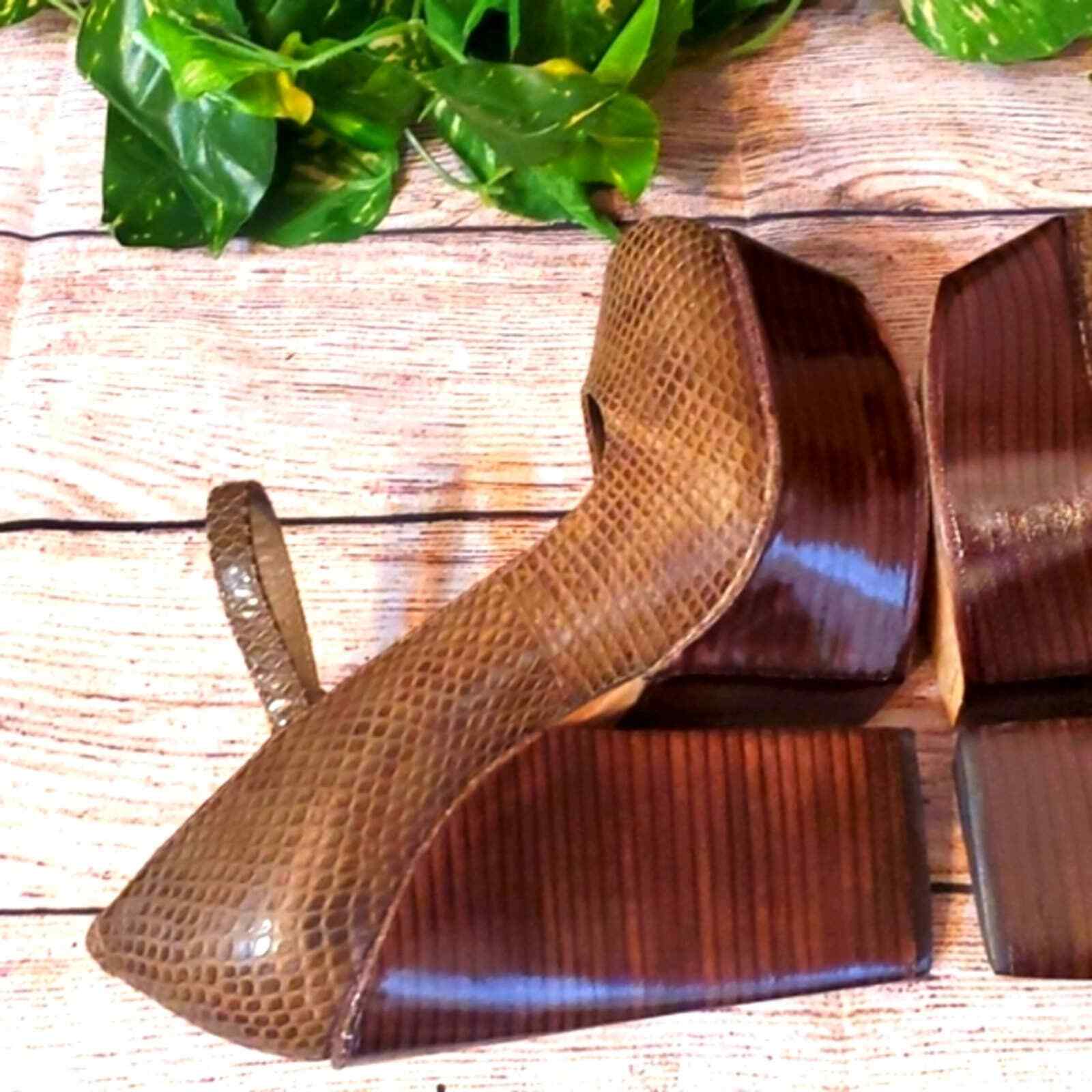 Alice + Olivia UMA Platform Snakeskin Leather Pum… - image 5
