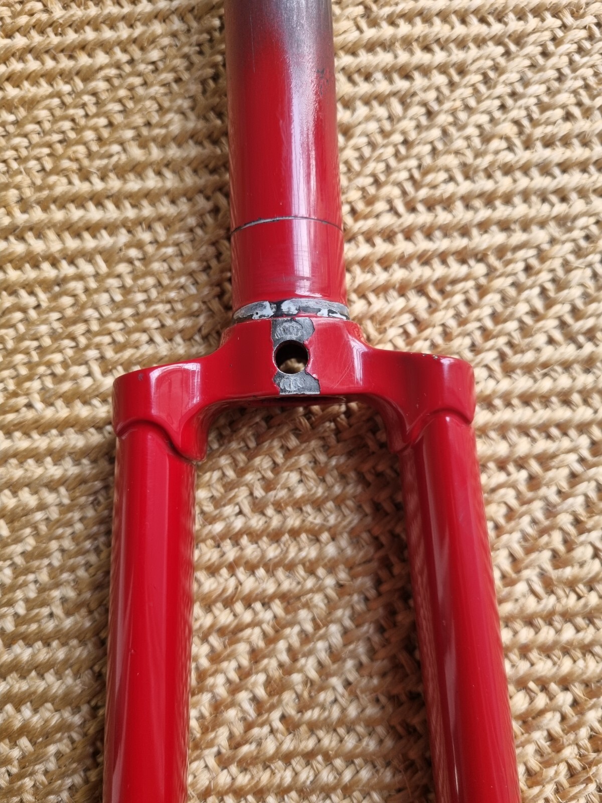 Steel 700c road bike forks, 1 inch threaded steerer, retro vintage L
