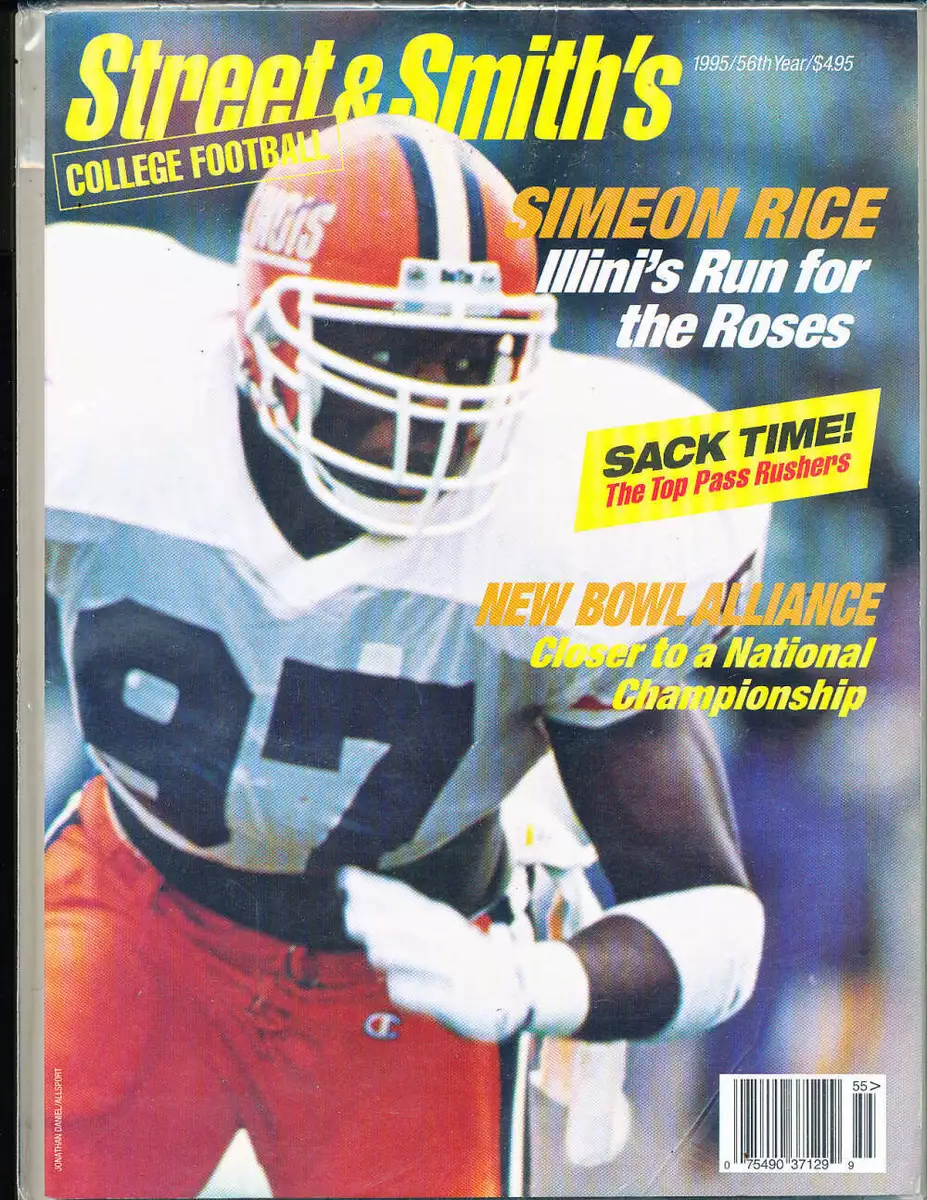 1995 Simeon Rice Illinois Street & Smith Football yearbook bxSS | eBay