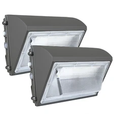 2Pcs 150W LED Wall Pack Light Commercial Industrial Outdoor Parking Lot Light