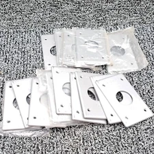 Red Dot CRS Single Circular Opening Wall Plate Cast Metal Lot of 17
