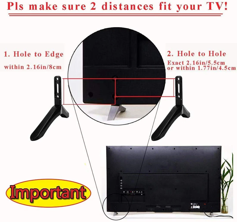 32-65Zoll TV Ständer Fernseher Standfuß Sockelfüße Halterung für Samsung Sony LG - Bild 3 von 4