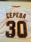 Orlando Cepeda Signed San Francisco White Baseball Jersey (JSA)