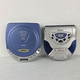 Two Vintage Teac Discman Personal CD Players Portable Untested