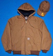 Vintage Carhartt J140 Brown Jacket  Baseball Cap Active Duck Canvas Size S Mens