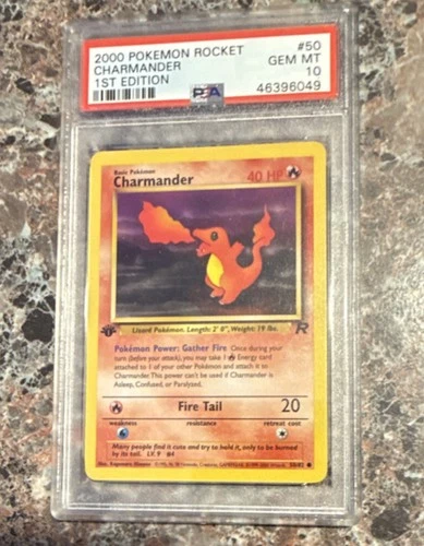 2000 Pokemon Rocket Charmander 1st Edition PSA 10
