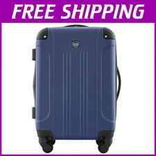Chicago 20" Expandable Navy Hardside Spinner Luggage – Effortless Travel