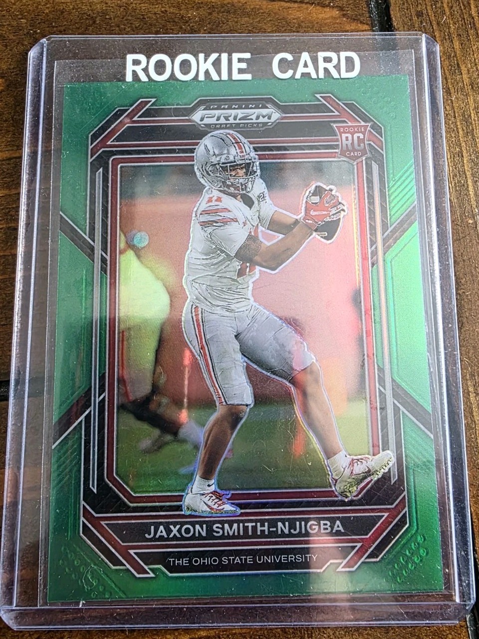 2023 Prizm Draft Jaxon Smith-Njigba Green Prizm Rookie Card #135 / SEATTLE