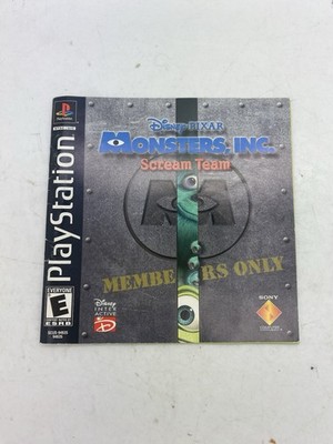 Sony Playstation 1 PS1 Monsters Inc Scream Team Manual ONLY