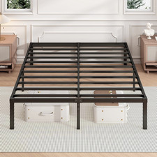 Large Double Bed Metal Bed Frame Strong Bedroom Furniture Bed Base UK