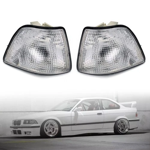 For 1992-1998 97 BMW E36 3-Series 4Dr Sedan/Hatchback Euro Corner Lights - Clear