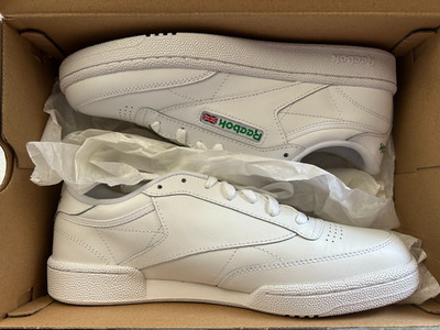 Reebok Club C 85 White Green Men s Size 10.5 Classic Sneakers Clean Retro
