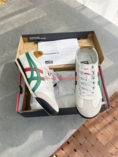 Retro Onitsuka Tiger MEXICO 66 Anti-slip Casual Shoes Beige/Green Red Sneakers