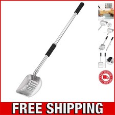 Stainless Steel Litter Scoop with Foam Grip - Efficient  Comfortable