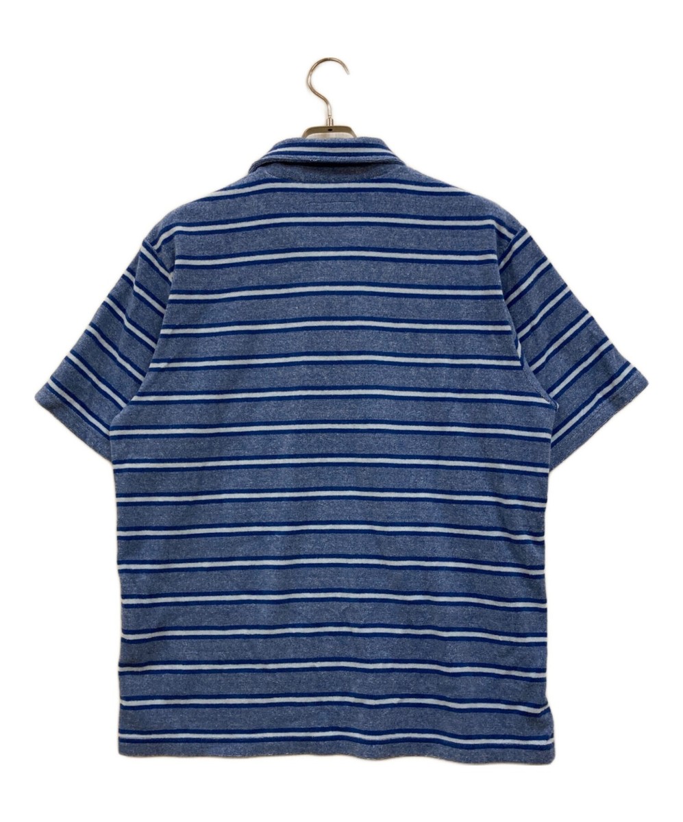 SUPREME Stripe Terry S/S Polo Shirt Size: M Blue Men | eBay